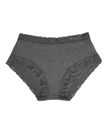 SL302 Charcoal Modal Lace Hipsters 3 Pack